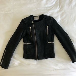 IRO Leather Biker Jacket with shearling lining